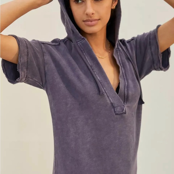 Anthropologie Daily Practice Megan Hooded Sweatshirt Maxi Dress - Picture 3 of 7